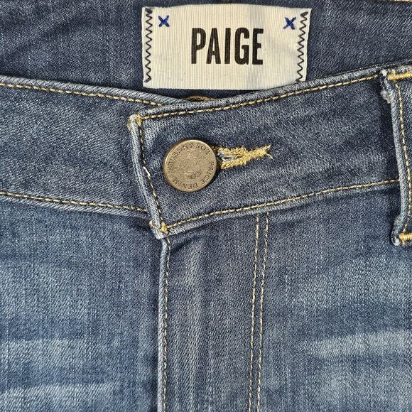 PAIGE Scheyla Raw Hem Cuffed Denim Shorts DNM573 Size 31 - Picture 5 of 16